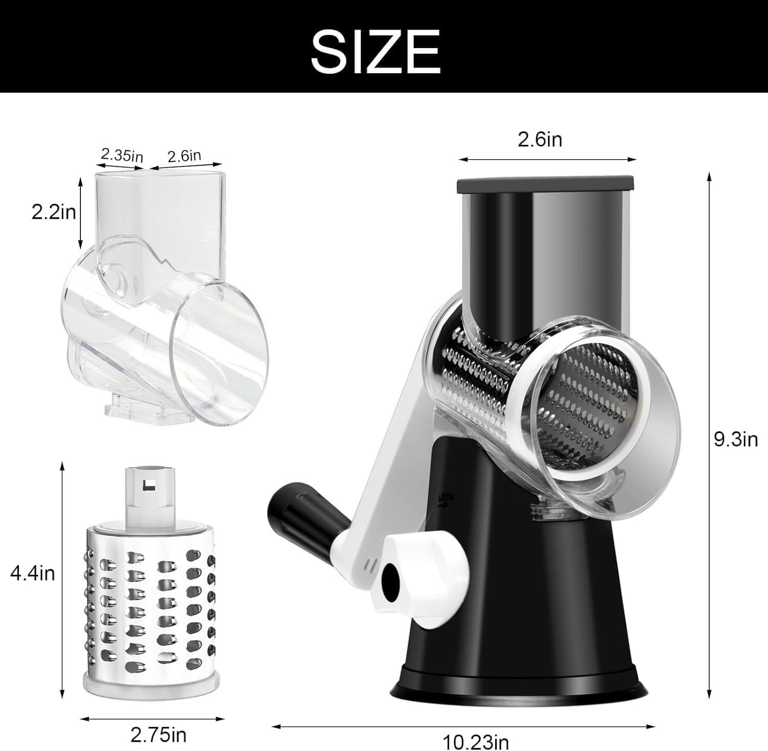 Multi-Purpose Cheese and Vegetable Shredder