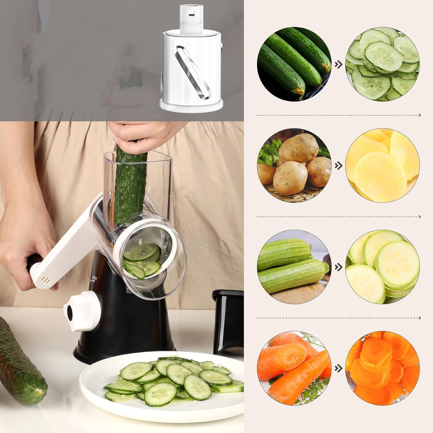 Multi-Purpose Cheese and Vegetable Shredder